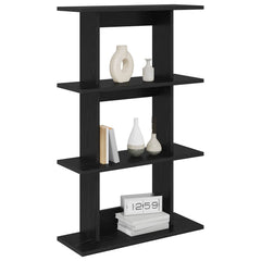 vidaXL Wall Shelf Wall-Mounted Black Oak 56 x 20 x 90 cm 3