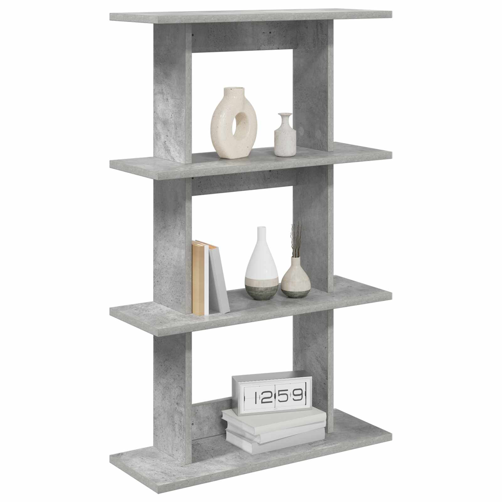 vidaXL Wall Shelf Wall-Mounted Concrete Grey 56 x 20 x 90 cm 3