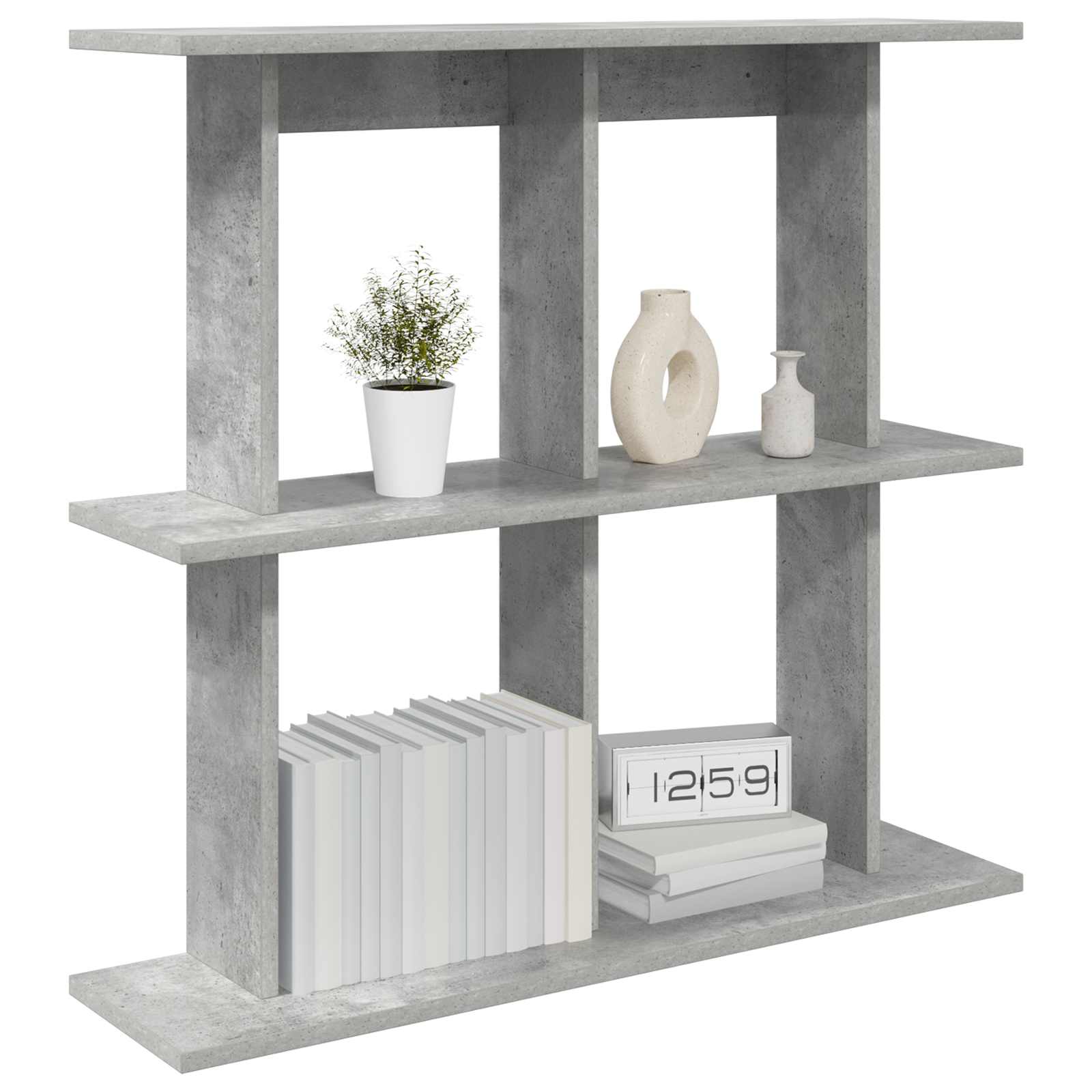 vidaXL Wall Shelf Wall-Mounted Concrete Grey 80 x 20 x 75 cm 3