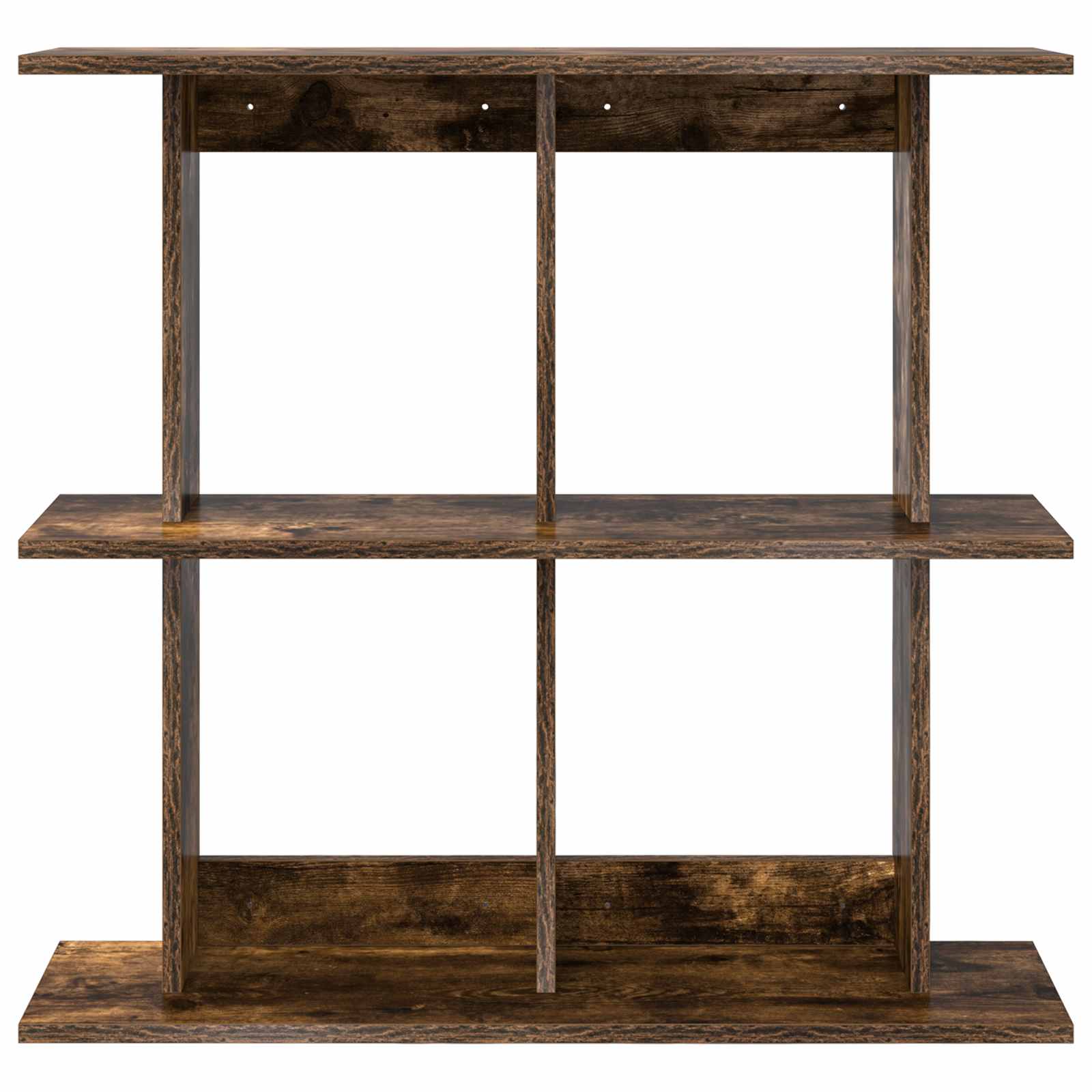 vidaXL Wall Shelf Wall-Mounted Smoked Oak 80 x 20 x 75 cm 4