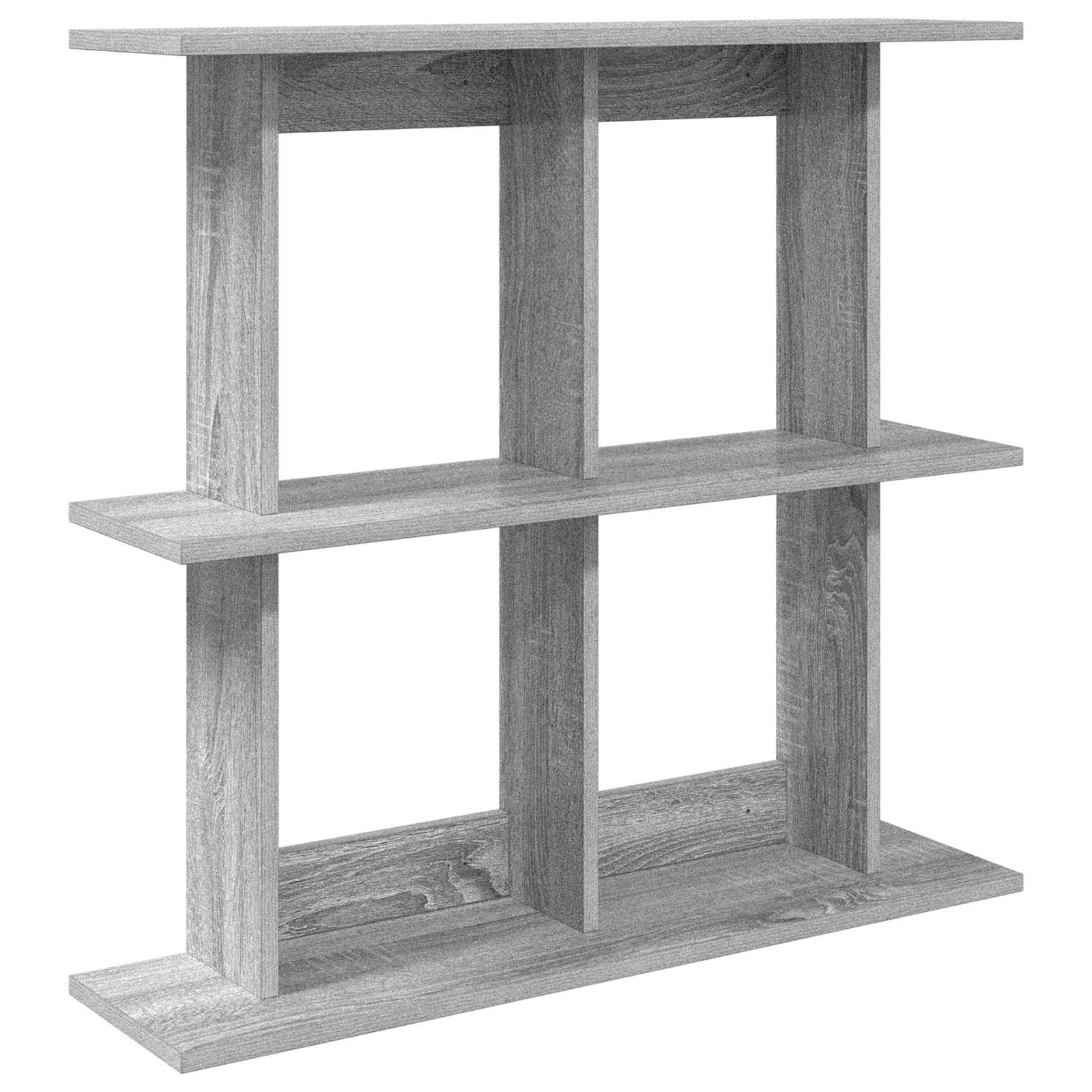 vidaXL Wall Shelf Wall-Mounted Grey Sonoma 80 x 20 x 75 cm 2