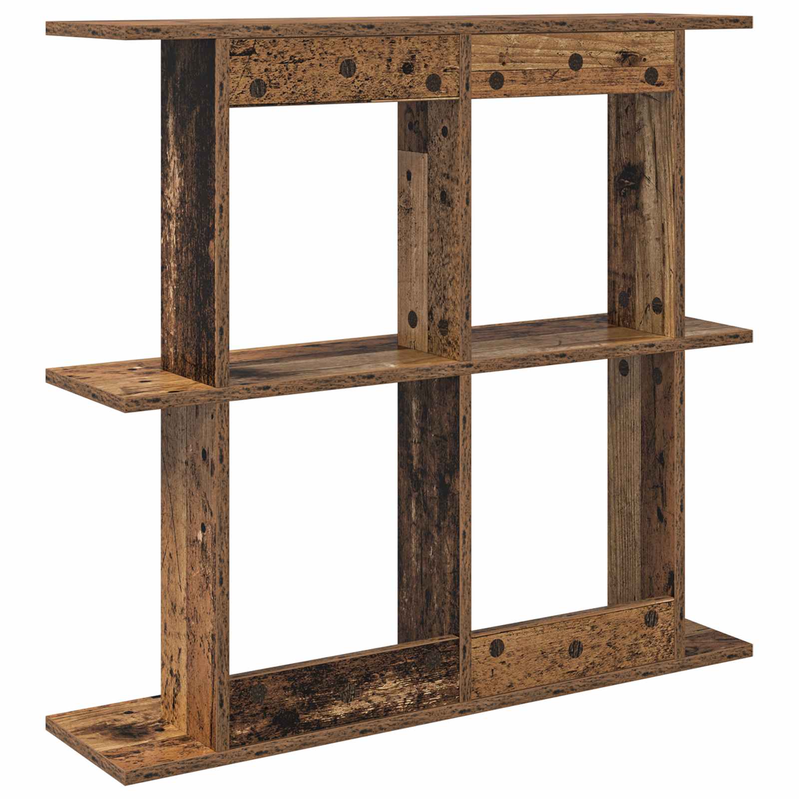 vidaXL Wall Shelf Wall-Mounted Old Wood 80 x 20 x 75 cm 6