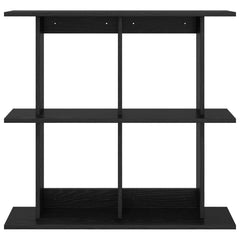 vidaXL Wall Shelf Wall-Mounted Black Oak 100 x 20 x 75 cm 4