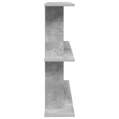 vidaXL Wall Shelf Wall-Mounted Concrete Grey 100 x 20 x 75 cm 5