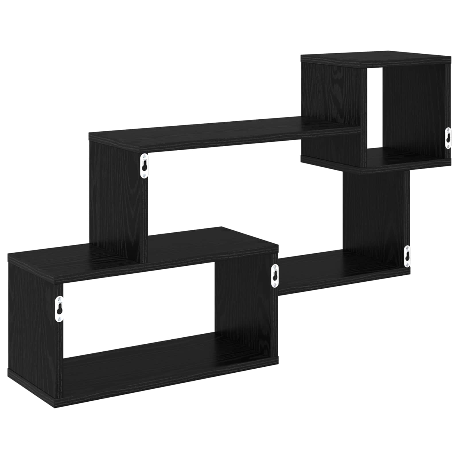 vidaXL Floating Shelf Wall-Mounted Black Oak 87 x 20 x 55 cm 6