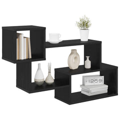 vidaXL Floating Shelf Wall-Mounted Black Oak 87 x 20 x 55 cm 3