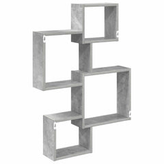 vidaXL Wall Cube Shelves Wall-Mounted Concrete Grey Engineered Wood 6