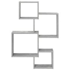 vidaXL Wall Cube Shelves Wall-Mounted Concrete Grey Engineered Wood 4