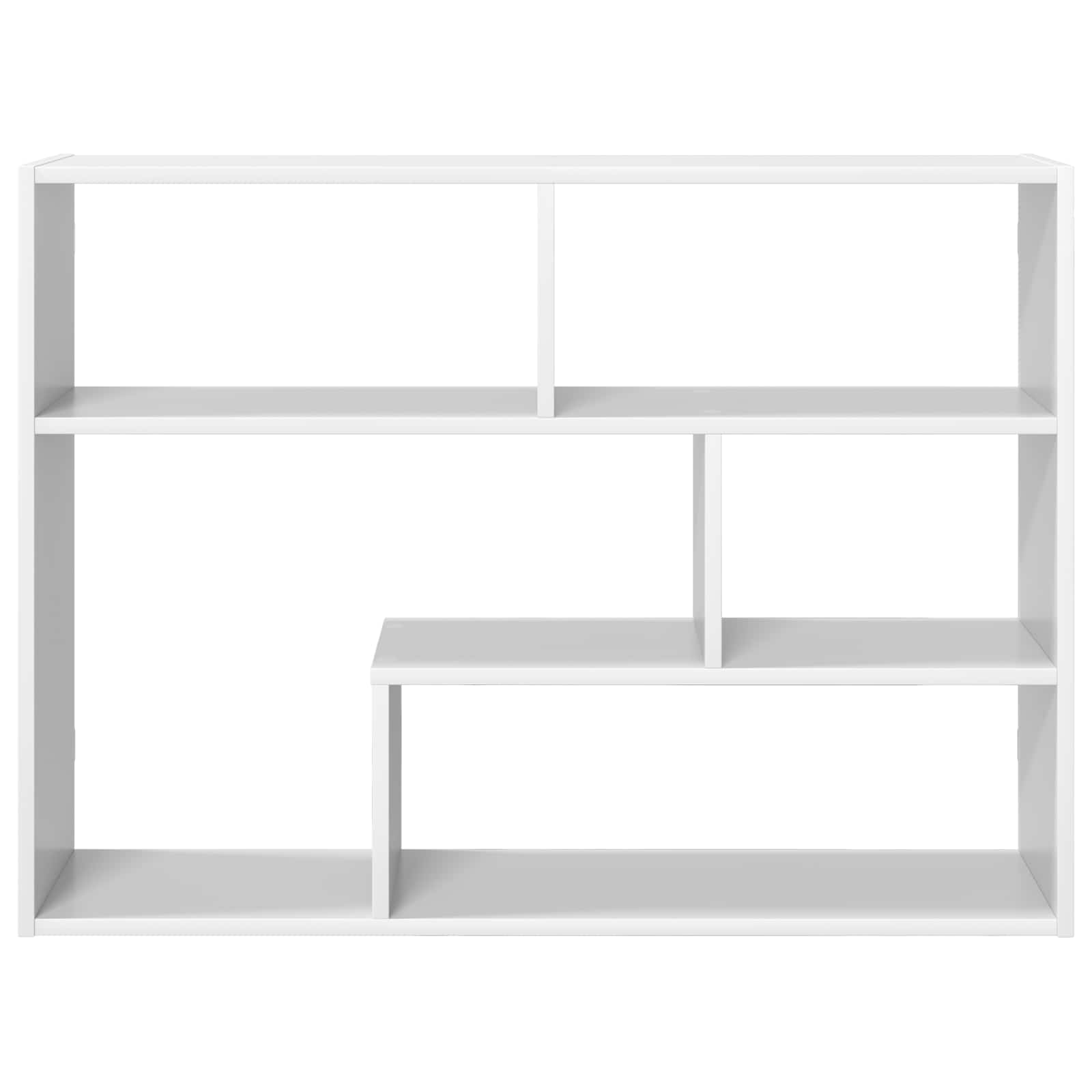 vidaXL Wall Shelf Wall-Mounted White 95 x 20 x 69.5 cm Engineered Wood 4