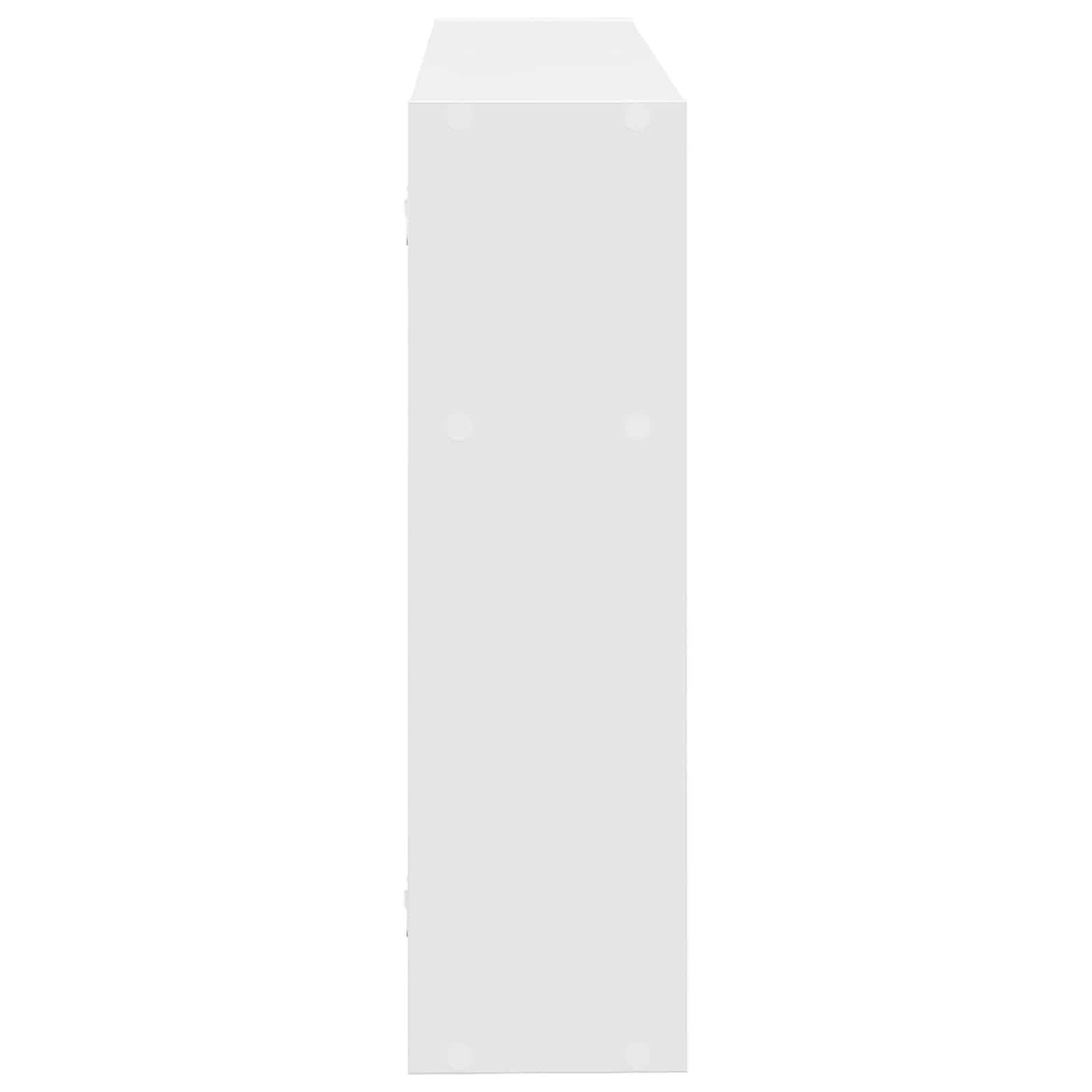 vidaXL Wall Shelf Wall-Mounted White 95 x 20 x 69.5 cm Engineered Wood 5