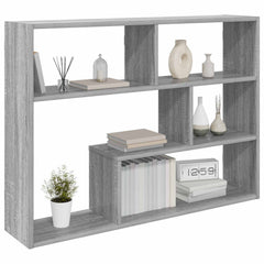 vidaXL Wall Shelf Wall-Mounted Grey Sonoma 95 x 20 x 69.5 cm 3