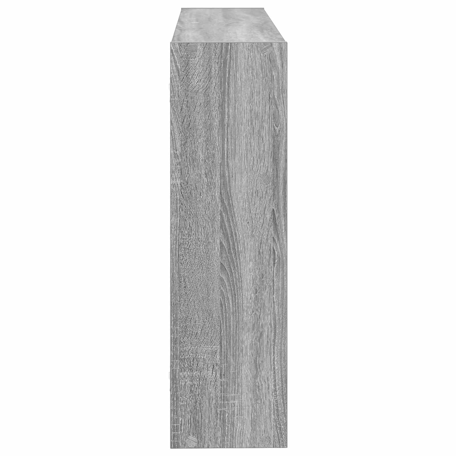 vidaXL Wall Shelf Wall-Mounted Grey Sonoma 95 x 20 x 69.5 cm 5