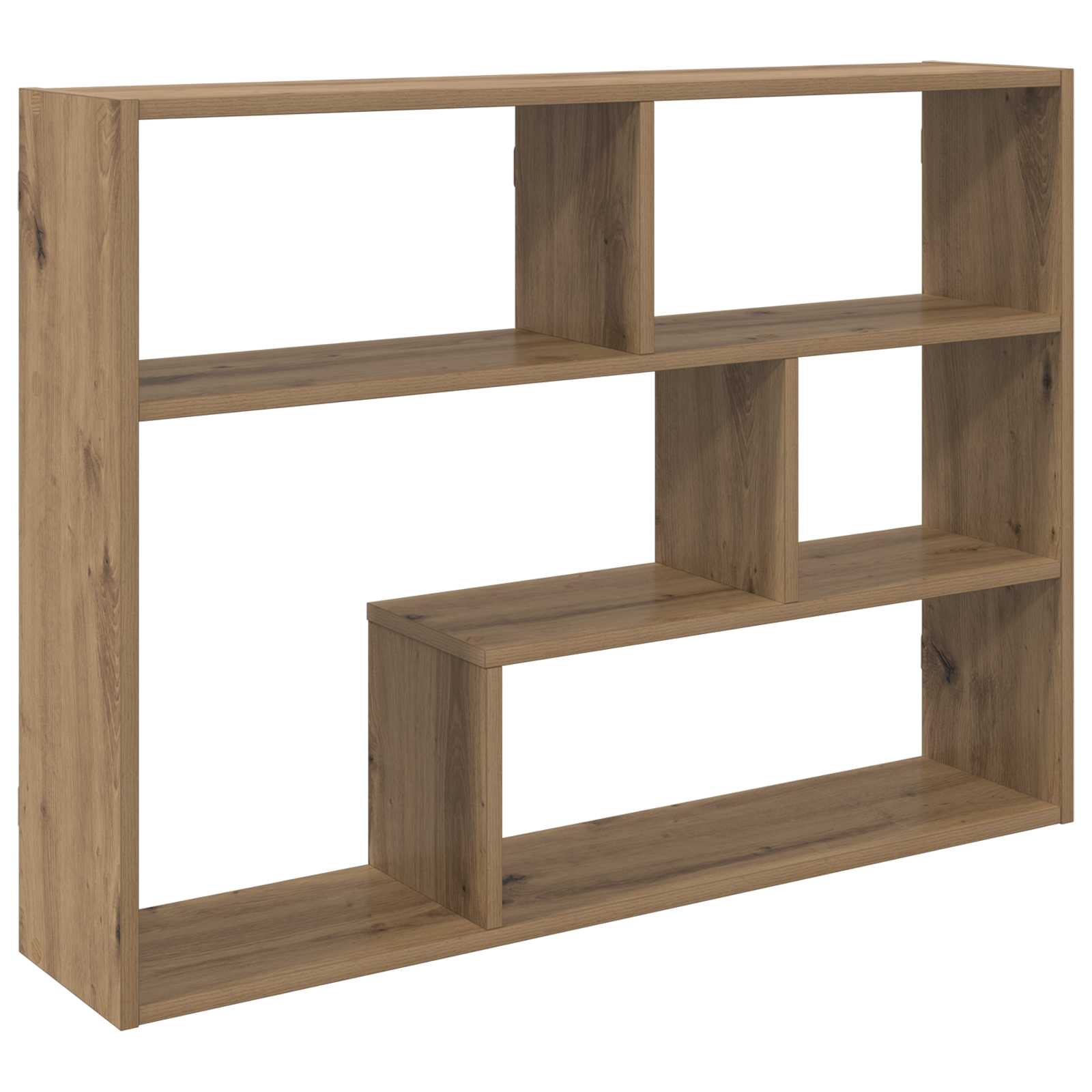 vidaXL Wall Shelf Wall-Mounted Artisan Oak 95 x 20 x 69.5 cm 2