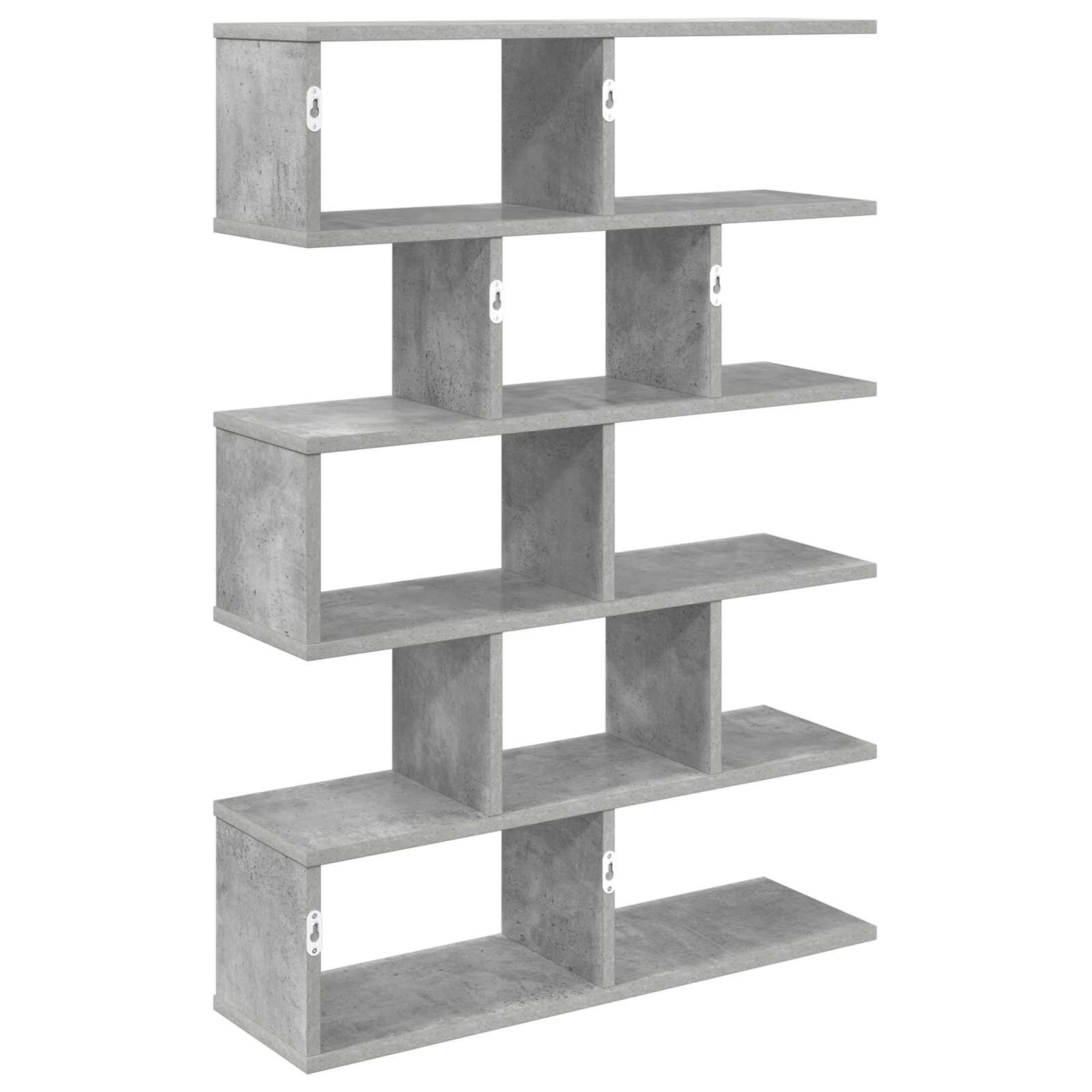 vidaXL Wall Shelf Concrete Grey 70 x 20 x 100 cm Engineered Wood 6