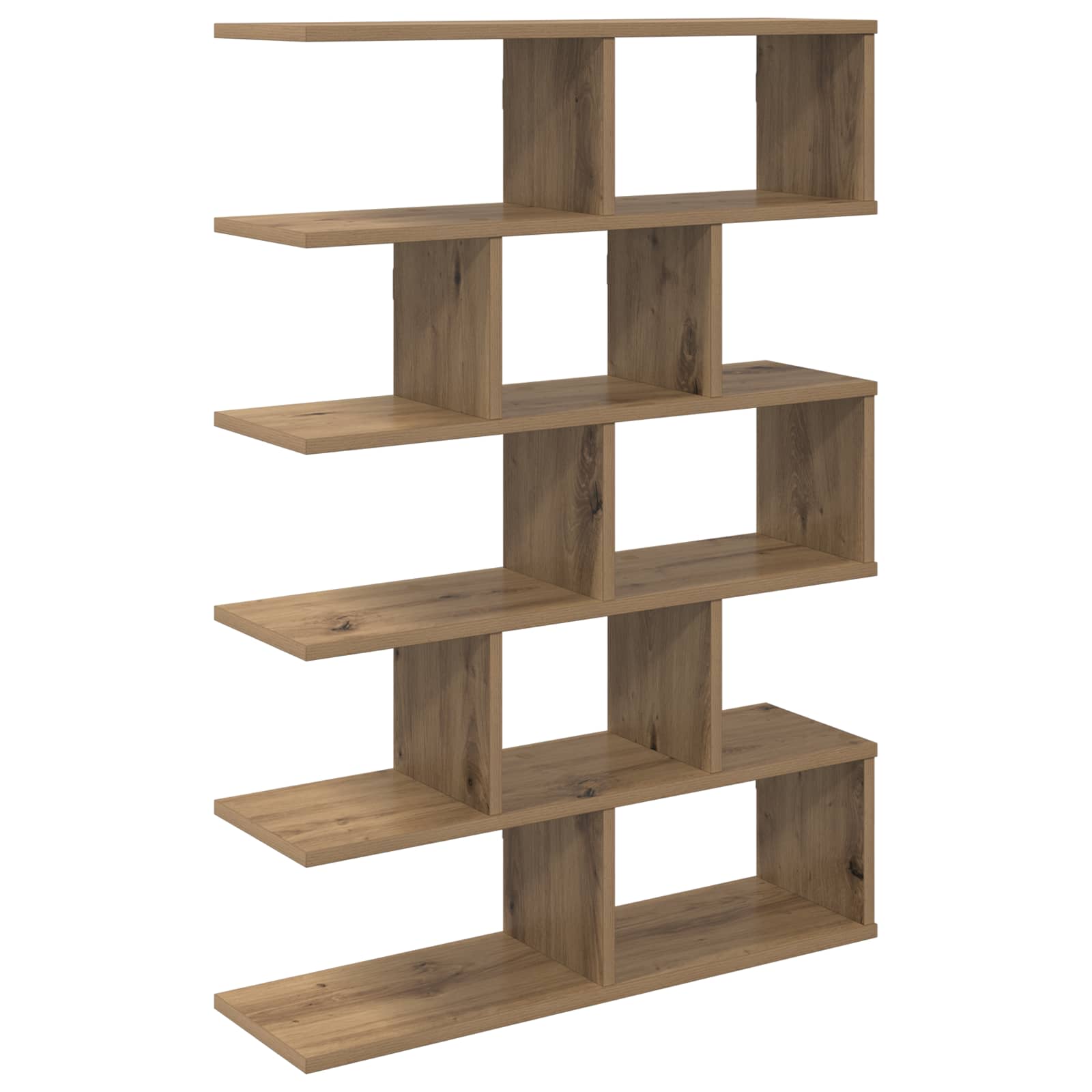 vidaXL Wall Shelf Artisan Oak 70 x 20 x 100 cm Engineered Wood 2
