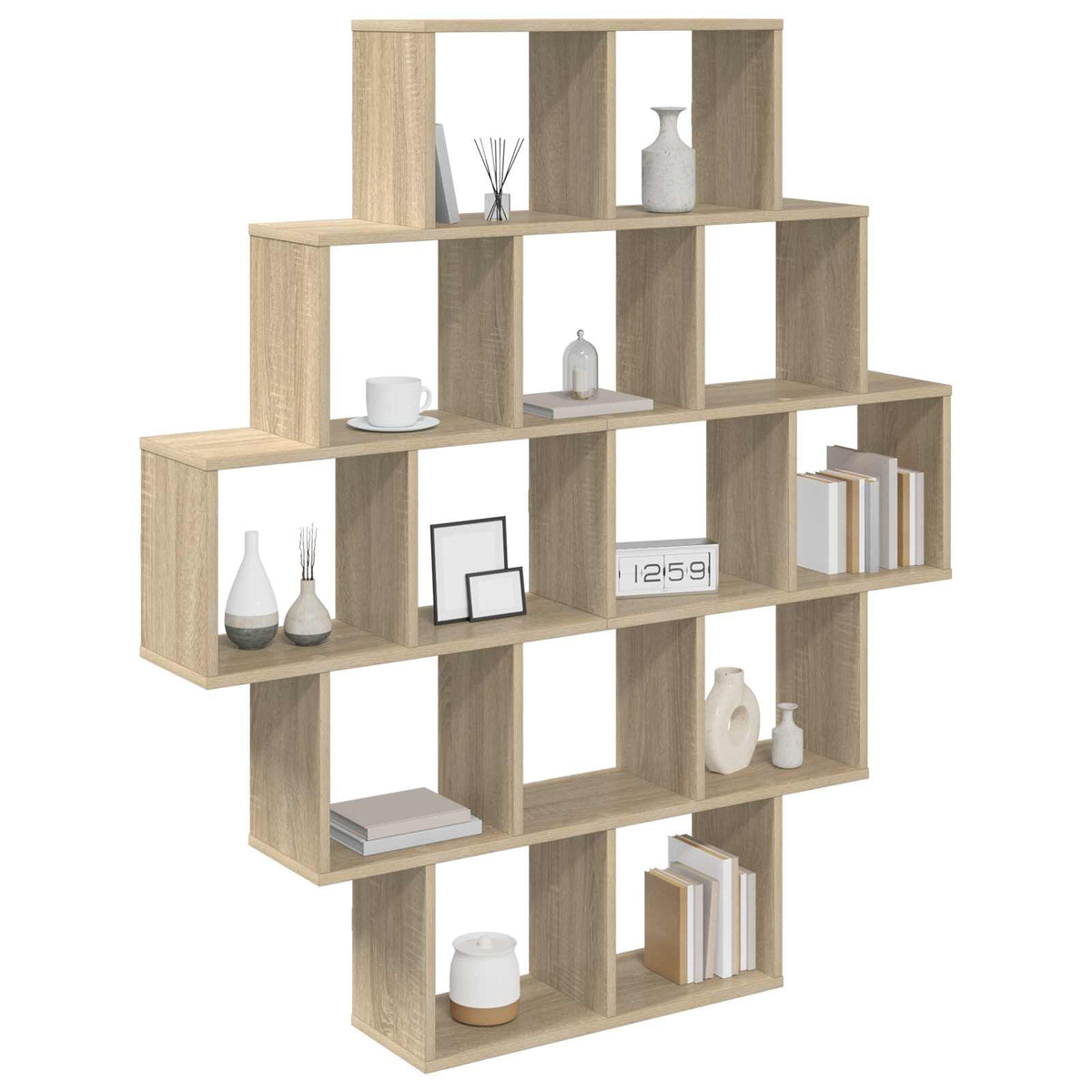 Wall Shelf 120 x 20 x 136 cm Engineered Wood Sonoma oak