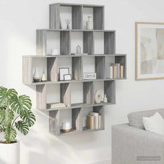Wall Shelf 120 x 20 x 136 cm Engineered Wood Grey sonoma