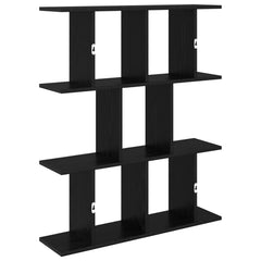 vidaXL Wall Shelf Black Oak 80 x 20 x 96 cm Engineered Wood 6