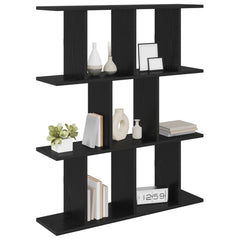 vidaXL Wall Shelf Black Oak 80 x 20 x 96 cm Engineered Wood 3