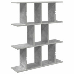 vidaXL Wall Shelf Concrete Grey 80 x 20 x 96 cm Engineered Wood 6