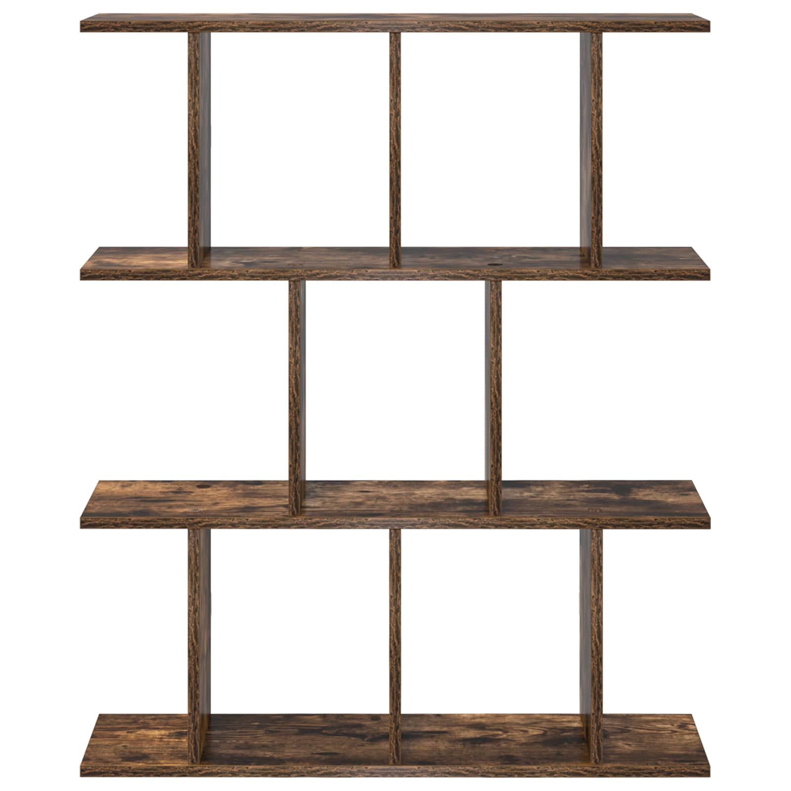 vidaXL Wall Shelf Smoked Oak 80 x 20 x 96 cm Engineered Wood 4