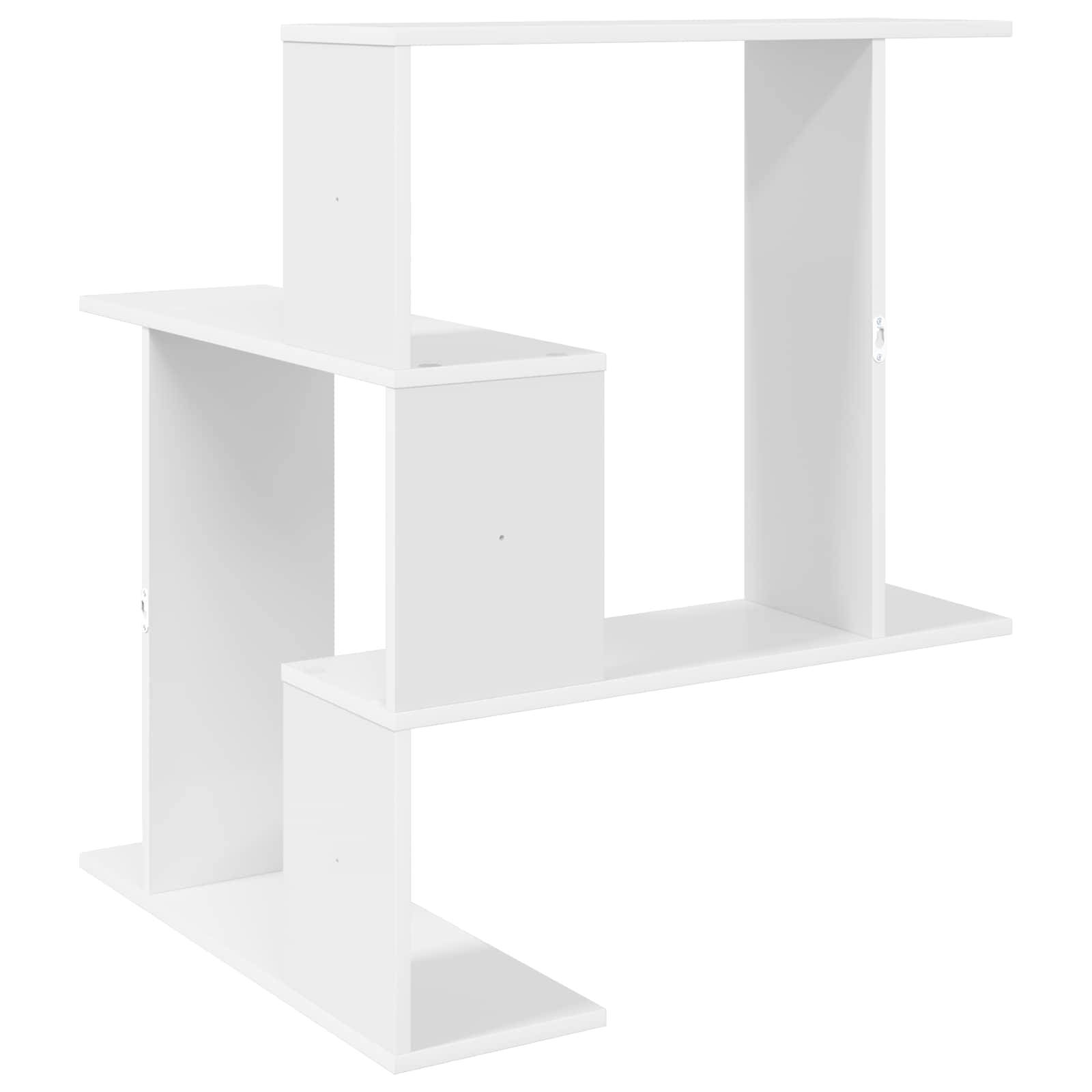vidaXL Wall Shelf White 67 x 67 x 87 cm Engineered Wood 6