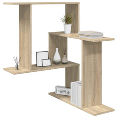 vidaXL Wall Shelf Sonoma Oak 67 x 67 x 87 cm Engineered Wood 3