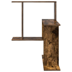 vidaXL Wall Shelf Smoked Oak 67 x 67 x 87 cm Engineered Wood 4