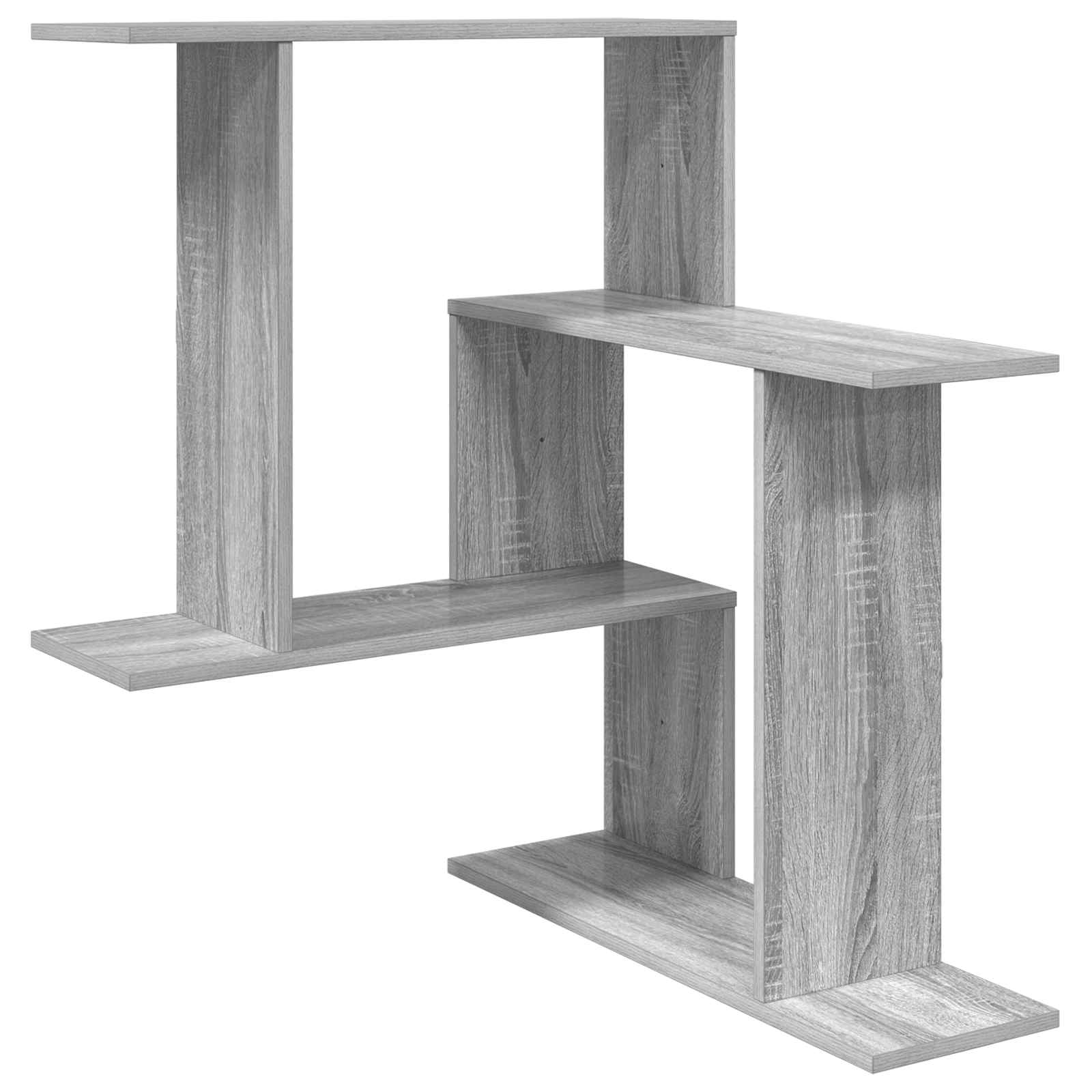 vidaXL Wall Shelf Grey Sonoma 67 x 67 x 87 cm Engineered Wood 2