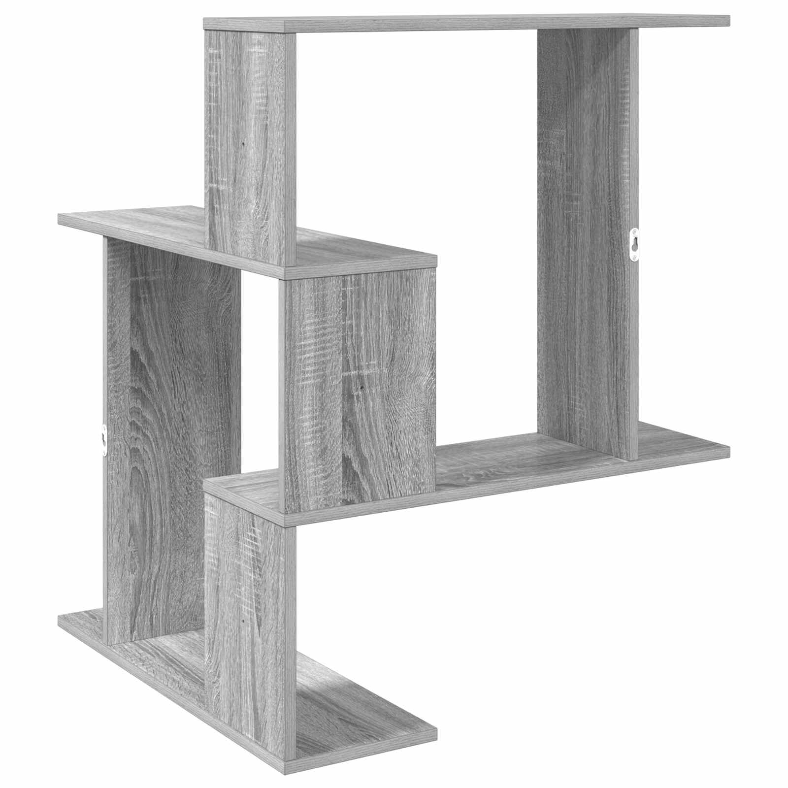 vidaXL Wall Shelf Grey Sonoma 67 x 67 x 87 cm Engineered Wood 6