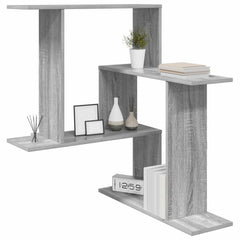 vidaXL Wall Shelf Grey Sonoma 67 x 67 x 87 cm Engineered Wood 3