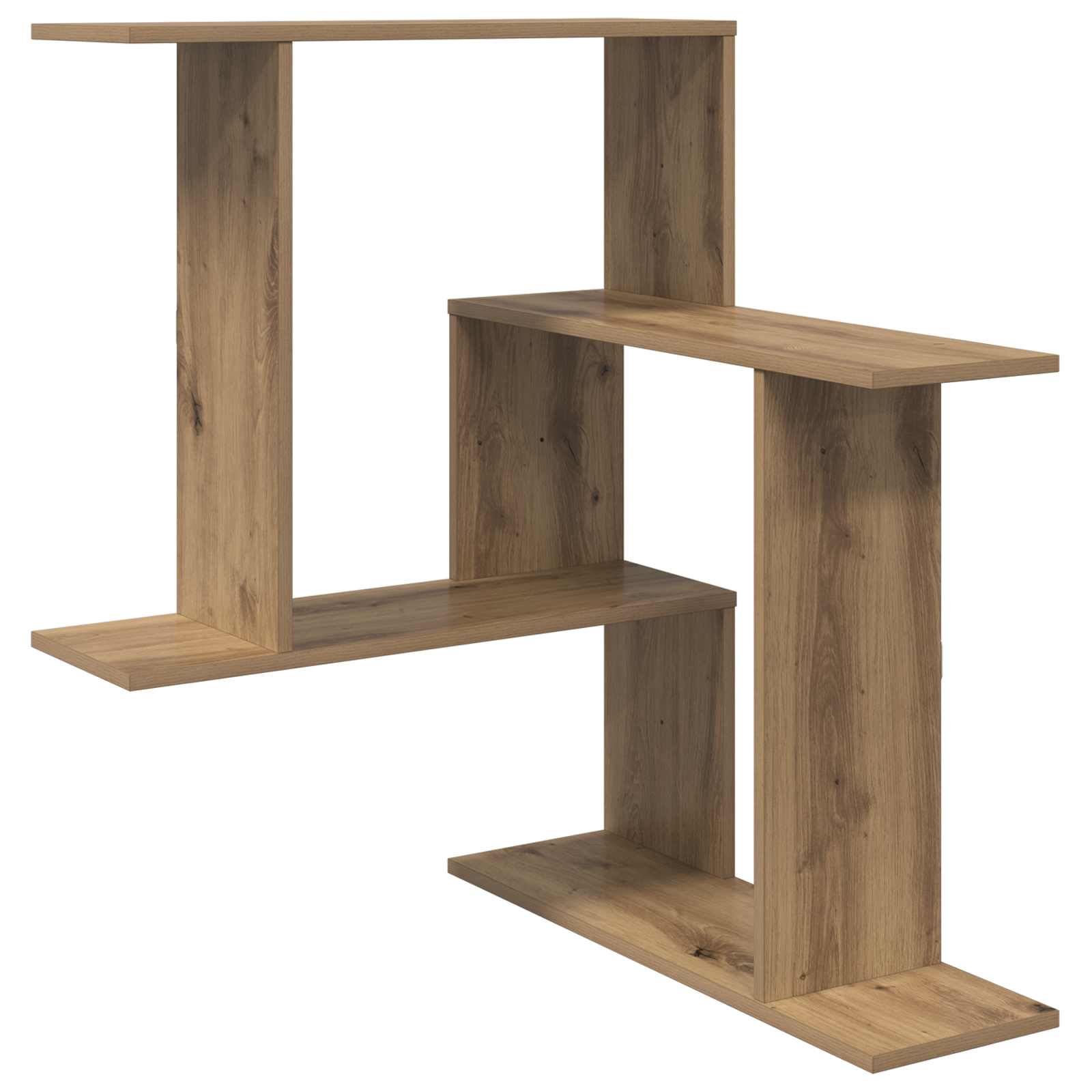 vidaXL Wall Shelf Artisan Oak 67 x 67 x 87 cm Engineered Wood 2