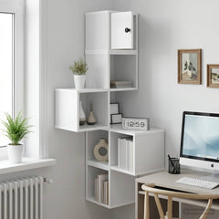 vidaXL Wall Corner Shelf 48 x 48 x 120 cm Engineered Wood