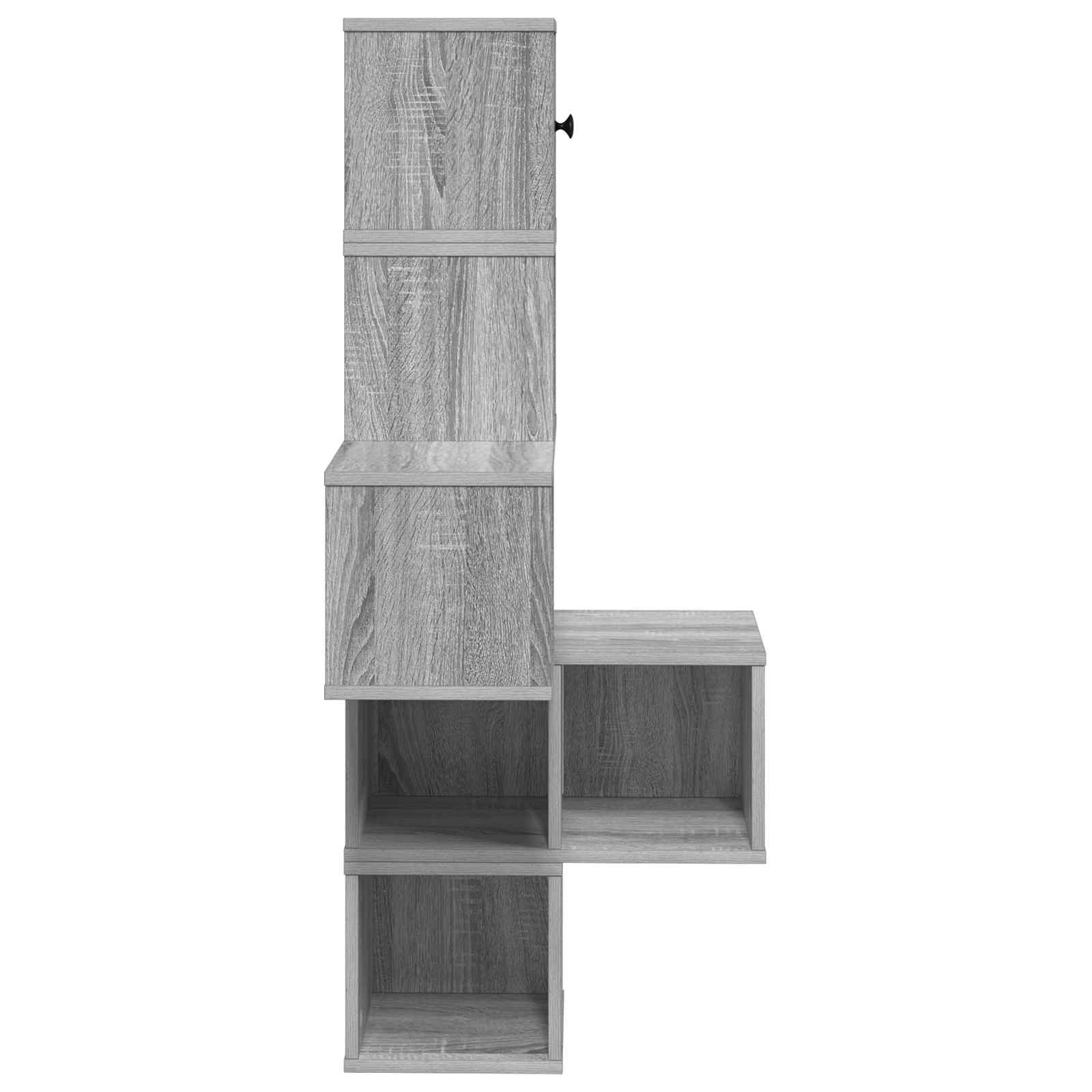 vidaXL Wall Corner Shelf Grey Sonoma 48 x 48 x 120 cm Engineered Wood 5