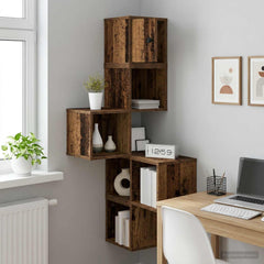 vidaXL Wall Corner Shelf 48 x 48 x 120 cm Engineered Wood