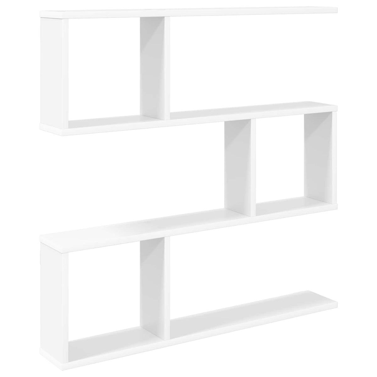 vidaXL Wall Shelf White 80 x 12 x 79.5 cm Engineered Wood 2