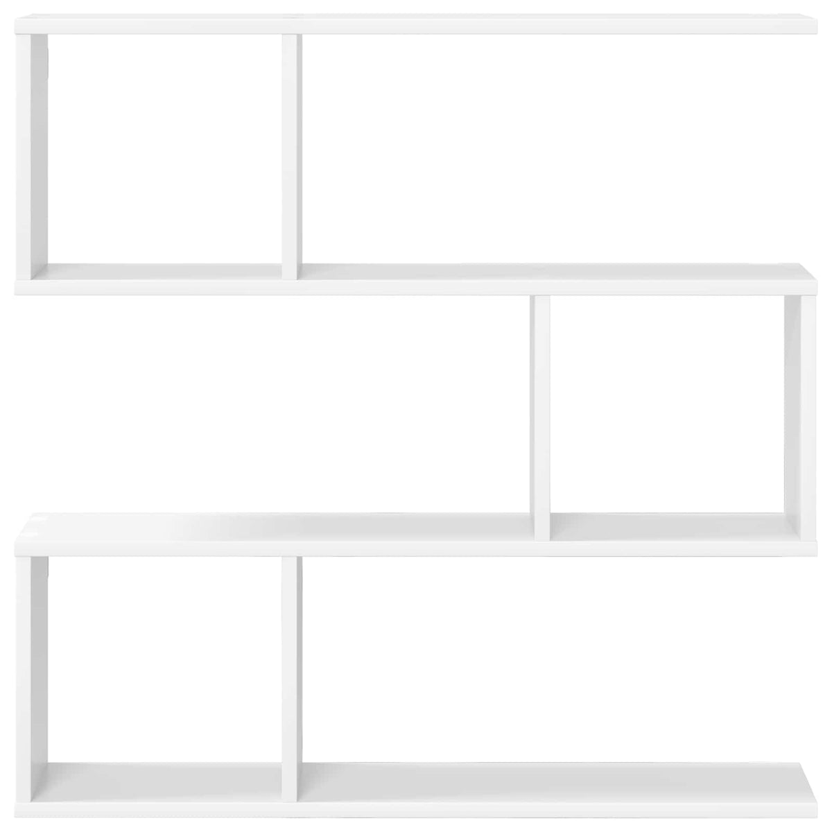 vidaXL Wall Shelf White 80 x 12 x 79.5 cm Engineered Wood 4