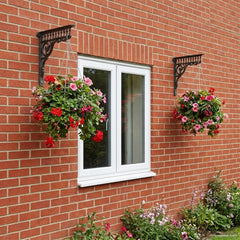 Wall Shelf Brackets 27.5 x 23 x 4 cm Steel Black