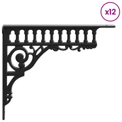 Wall Shelf Brackets 27.5 x 23 x 4 cm Steel Black