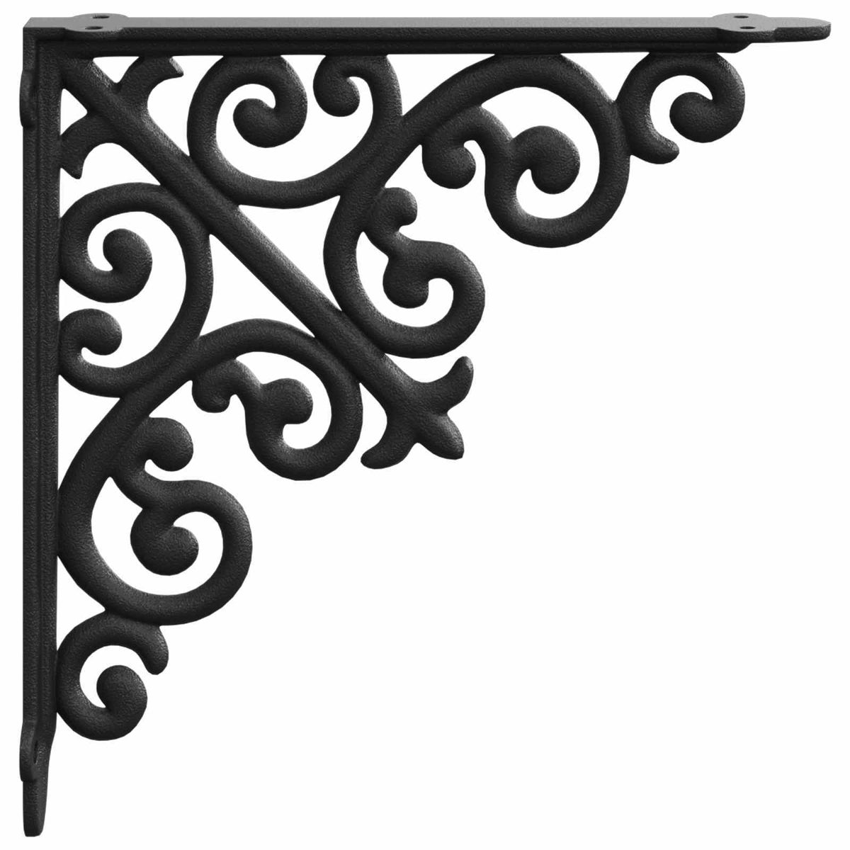 vidaXL Wall Shelf Brackets 12 pcs Black 9.5 x 9.5 x 3 cm Steel 2