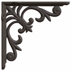 Wall Shelf Brackets 10 x 10 x 2.8 cm Steel 12 Antique brown