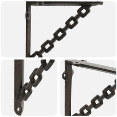 vidaXL Wall Shelf Brackets 12 pcs Antique Brown 10.5 x 10.5 x 3 cm 6