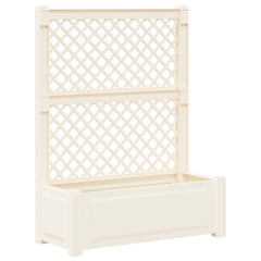 Big Planter with Trellis PP White 1