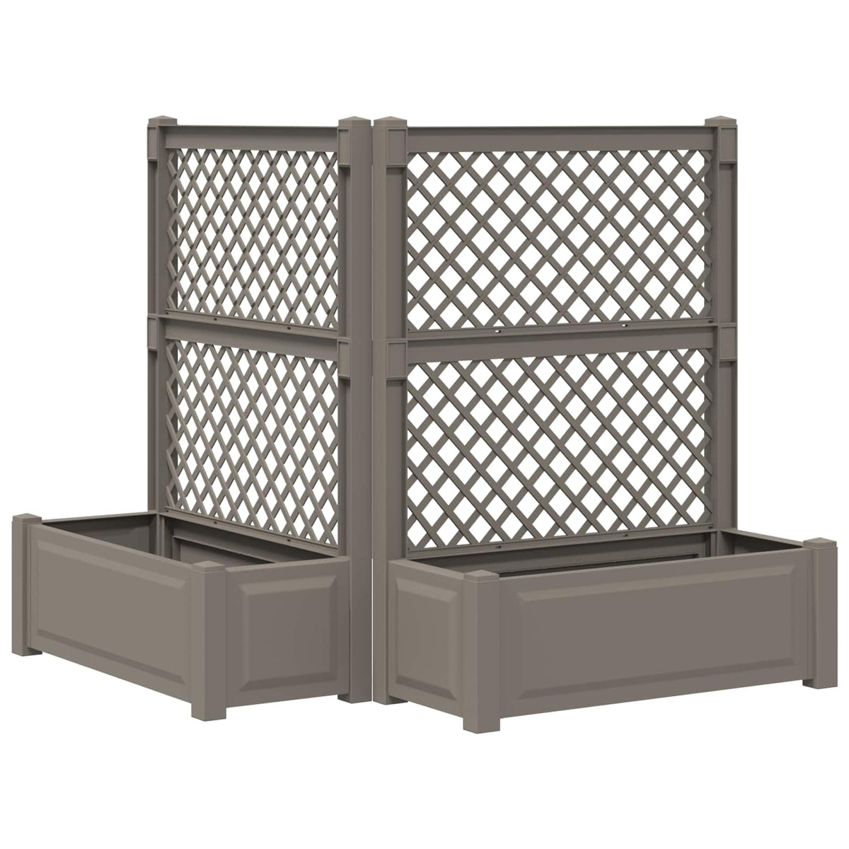 Big Planter with Trellis PP Grey 2