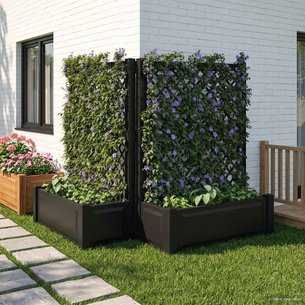 Big Planter with Trellis PP Anthracite 2
