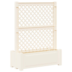 Big Planter with Trellis 99.5 x 43 x 133.5 cm PP White 1