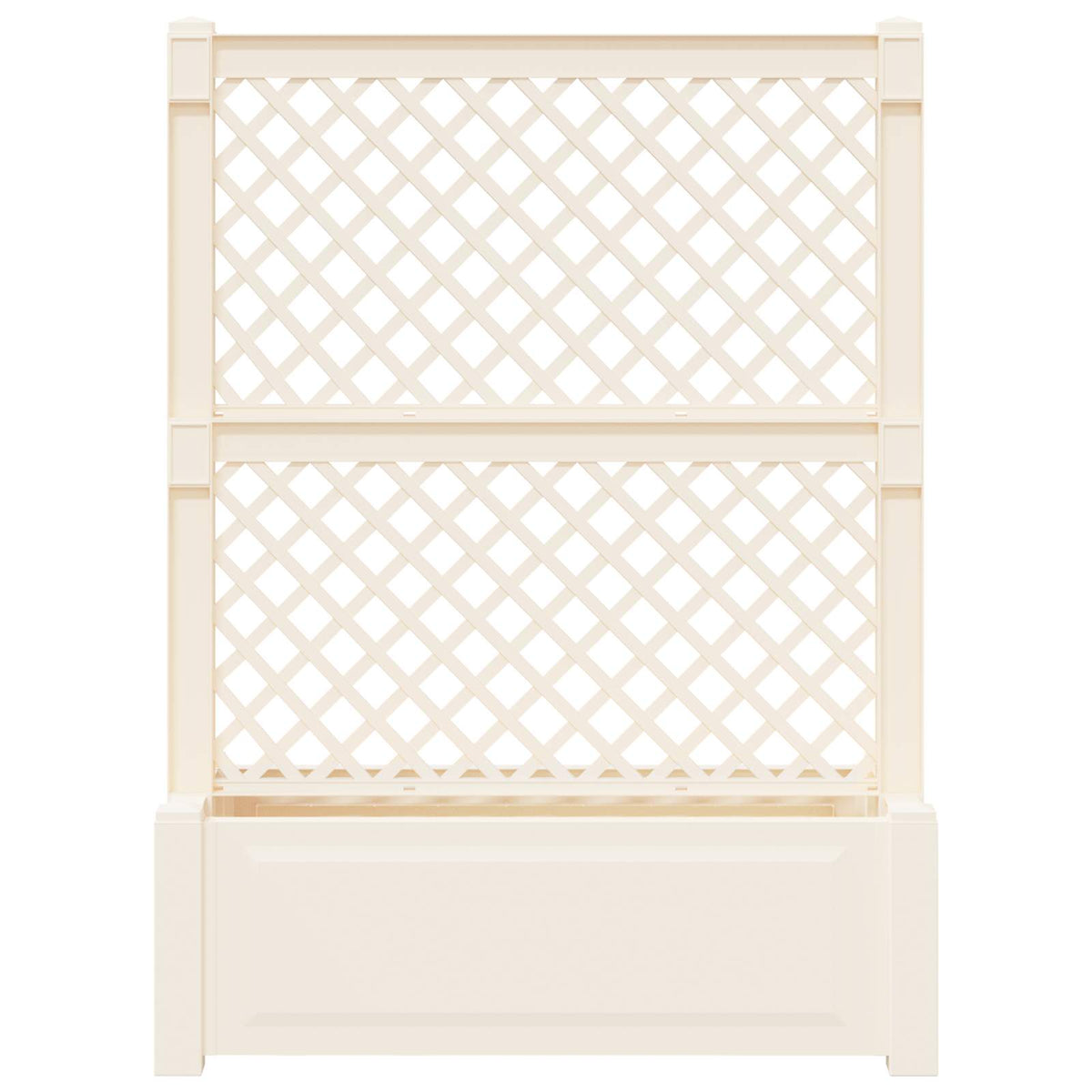 Big Planter with Trellis 99.5 x 43 x 133.5 cm PP White 1
