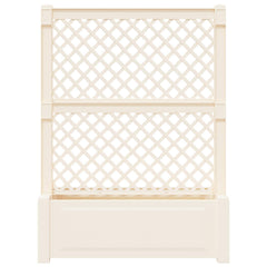 Big Planter with Trellis 99.5 x 43 x 133.5 cm PP White 1