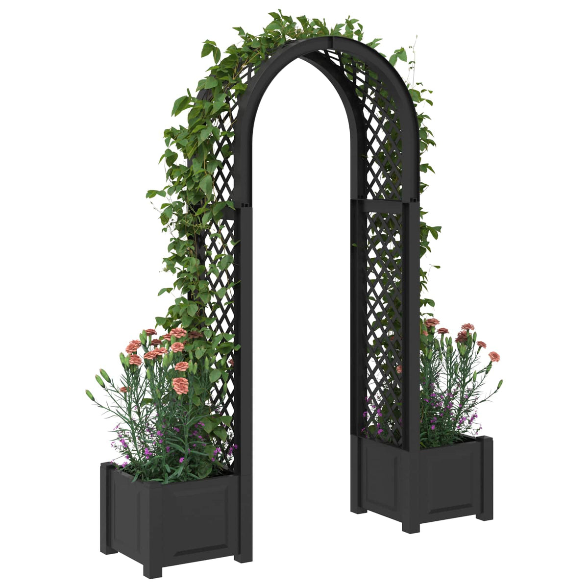 Rose Arch with Planter 168.5 x 43 x 207 cm PP Anthracite