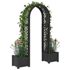 Rose Arch with Planter 168.5 x 43 x 207 cm PP Anthracite